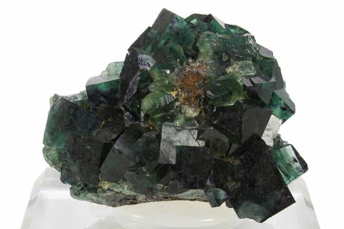 Apple-Green Cubic Fluorite Crystal Cluster - Erongo Mountains #332621